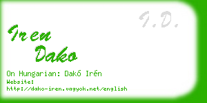 iren dako business card